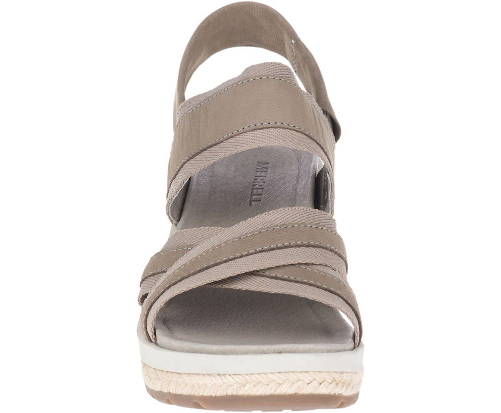 Sandálias Senhora - Merrell Kaiteri Wedge Strap - Cinzentas - SQJ948107